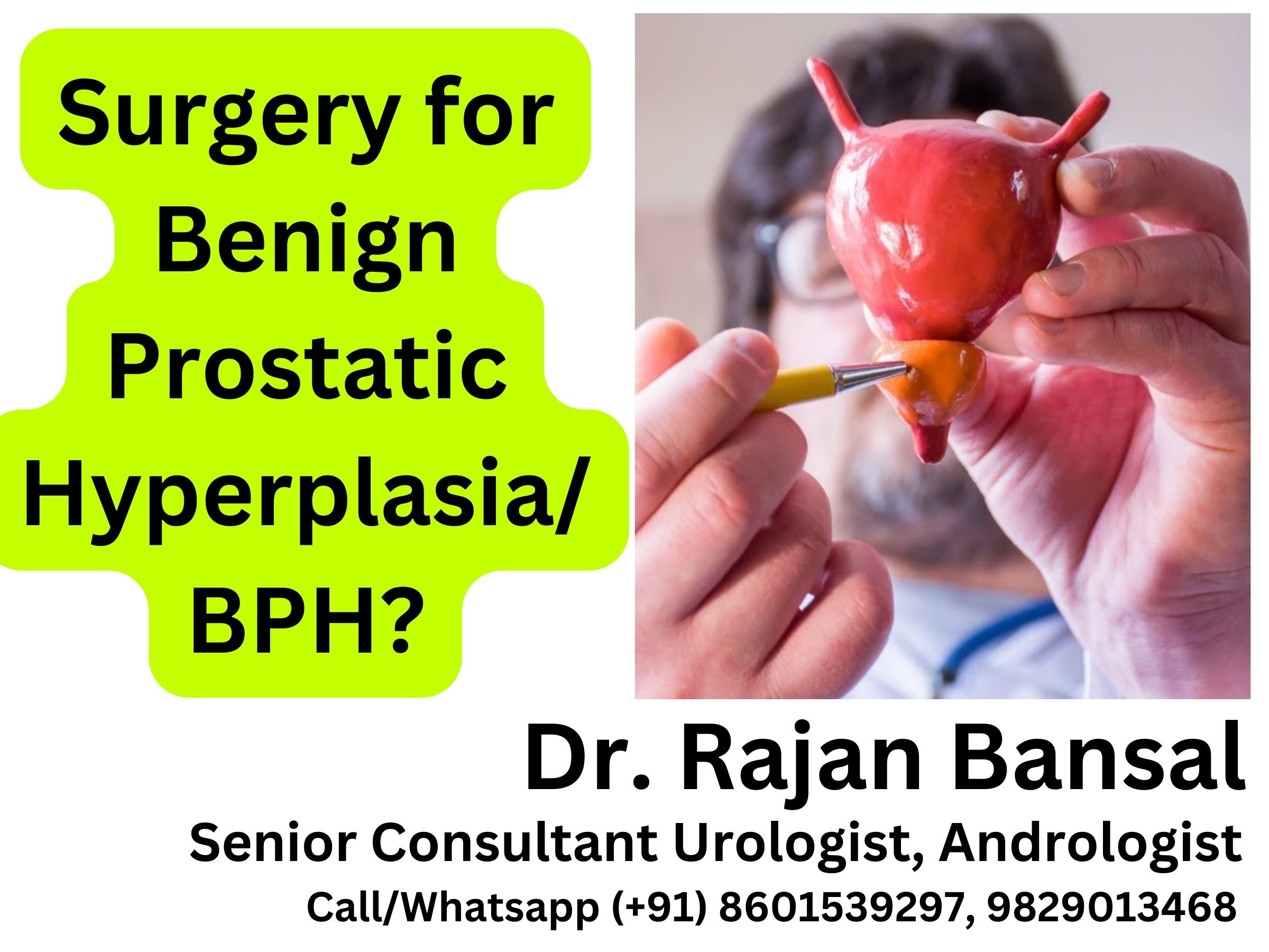 Benign Prostate Hyperplasia BPH Best Surgeon Dr Rajan Bansal in Jaipur Rajasthan UP