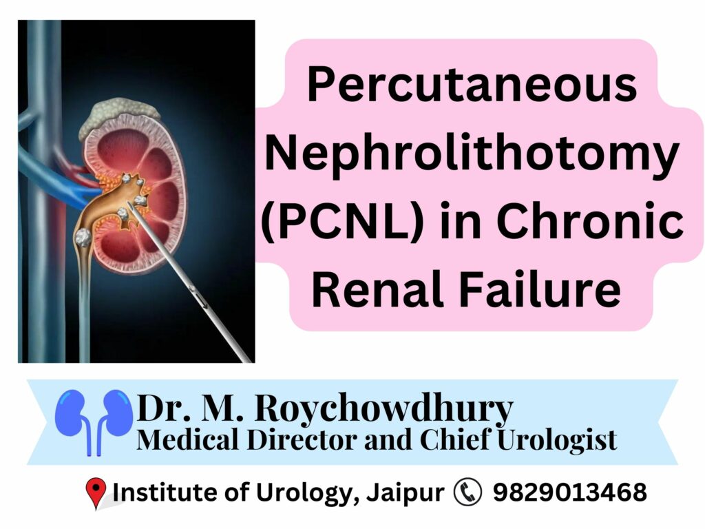 Percutaneous Nephrolithotomy (PCNL) in Chronic Renal Failure (CRF) Dr Rajan Bansal Best Urologist in Jaipur Rajasthan