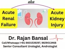 Acute Renal Failure Kidney Injury Treatment in Jaipur Rajasthan Best Urologist doctor Dr. Rajan Bansal MCH Urology